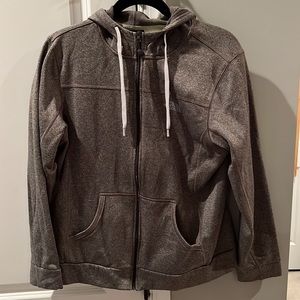 Gray North Face Zip-up Hoodie Sweatshirt
